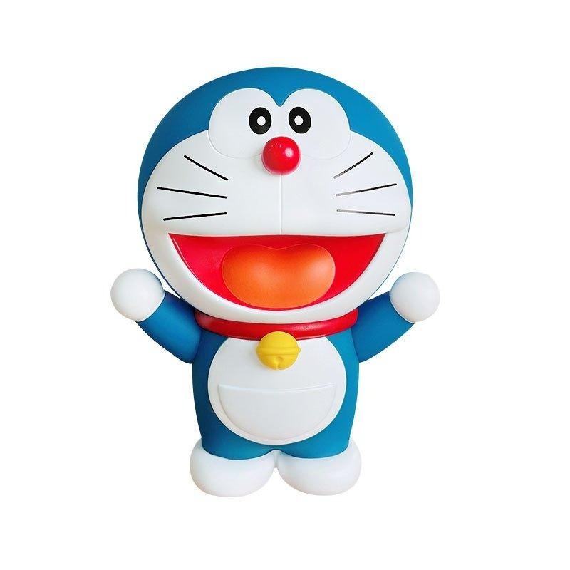 【喵喵屋|24H出貨+送哆啦鑰匙圈】哆啦A夢 存錢筒 存錢罐 撲滿 小叮噹 存錢好夥伴 PVC材質 理財 公仔 開心笑-細節圖2