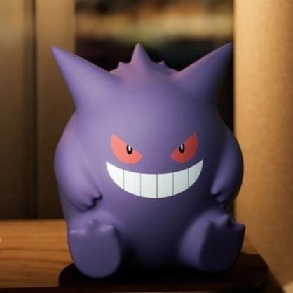 【喵喵屋|24H出貨】寶可夢 萌萌坐姿拍拍燈 耿鬼 Type-C充電 小夜燈 硅膠 親膚手感 附異形卡+精美手提袋-細節圖9