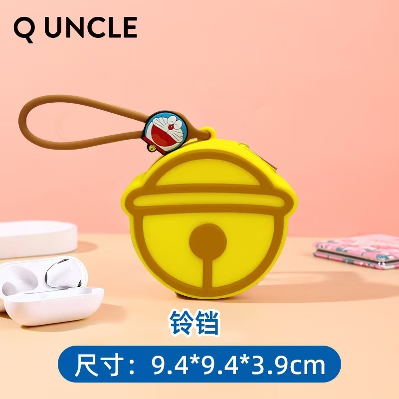 【喵喵屋|24H出貨】哆啦A夢 百寶袋 硅膠零錢包 掛件 吊飾 小叮噹 背包 挂件 哆啦a夢 收納包 耳機包-規格圖6