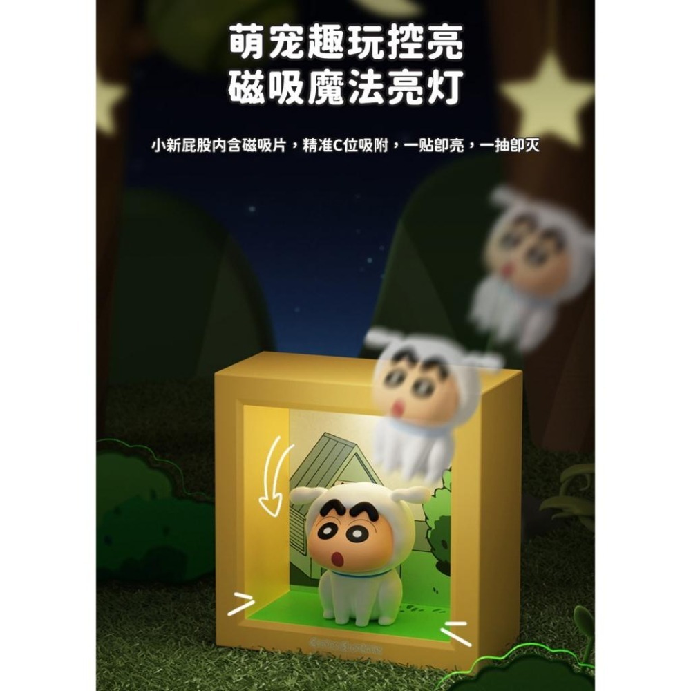 【喵喵屋|24H出貨】蠟筆小新 小白 左衛門小新 相框小夜燈 柔光夜燈 護眼夜燈 氛圍燈 床頭燈 usb充電 附線-細節圖4