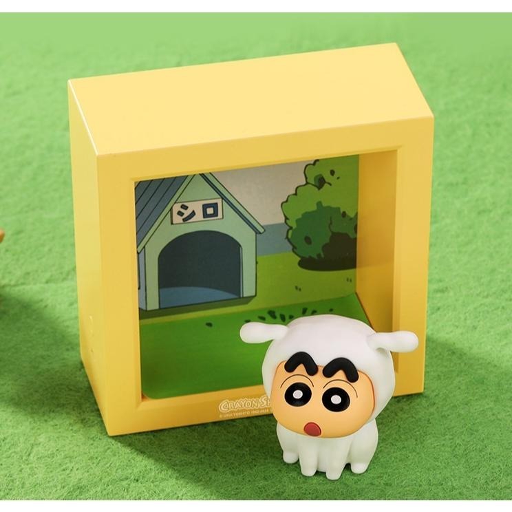 【喵喵屋|24H出貨】蠟筆小新 小白 左衛門小新 相框小夜燈 柔光夜燈 護眼夜燈 氛圍燈 床頭燈 usb充電 附線-細節圖5