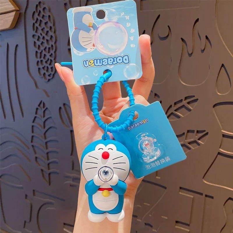 【喵喵屋|24H出貨】哆啦a夢 吹泡泡 鑰匙圈 鑰匙扣 掛飾 公仔 掛件 小叮噹 書包 背包 吊飾 送禮-細節圖4