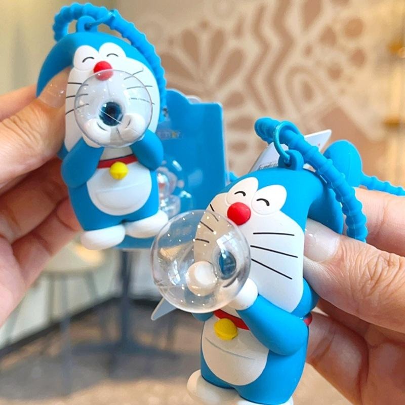 【喵喵屋|24H出貨】哆啦a夢 吹泡泡 鑰匙圈 鑰匙扣 掛飾 公仔 掛件 小叮噹 書包 背包 吊飾 送禮-細節圖5