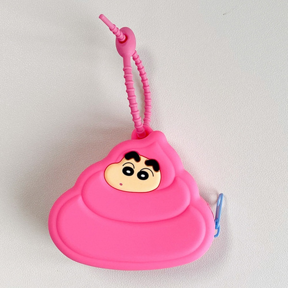 【喵喵屋|24H出貨】蠟筆小新硅膠收納包 零錢包 蠟筆小新 大頭 收納包 左衛門 收納 雜物 耳機包 送禮-規格圖8