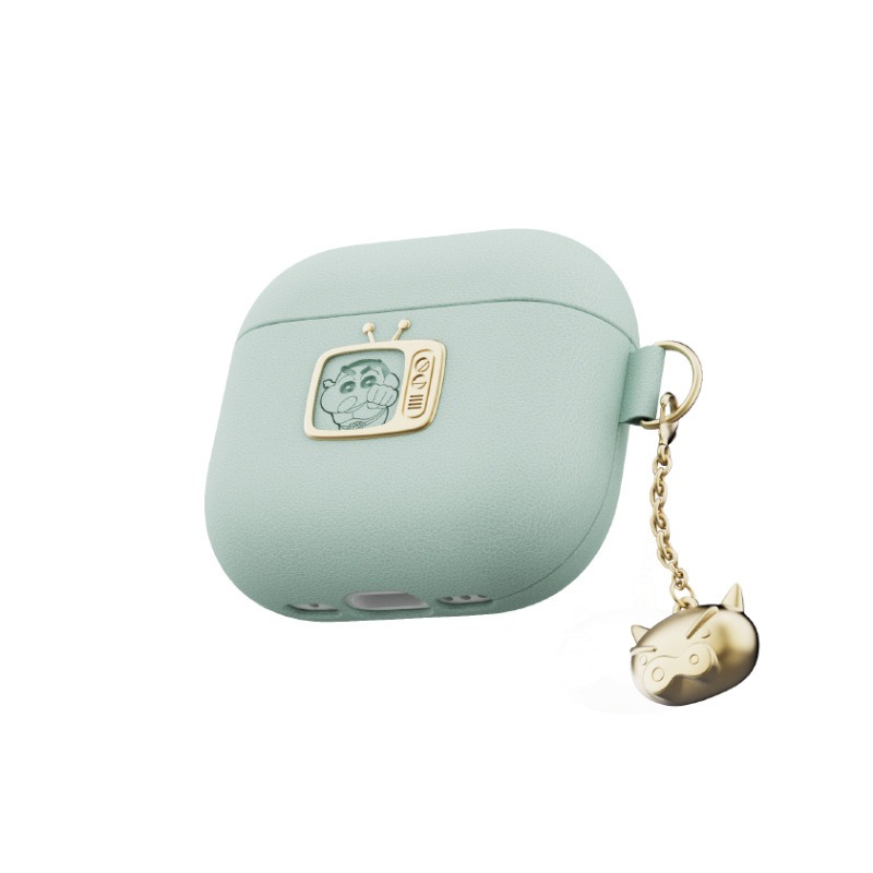 【喵喵屋|24H出貨】蠟筆小新 Airpods 4 皮革耳機殼 簡約造型 耳機套 保護殼 經典印章-規格圖9