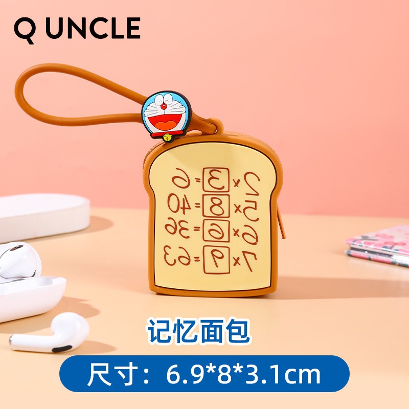 【喵喵屋|24H出貨】哆啦A夢 迷你零錢包 收納包 可收納小物 易清潔 硅膠 掛件 掛飾 銅鑼燒 任意門 記憶吐司-規格圖10