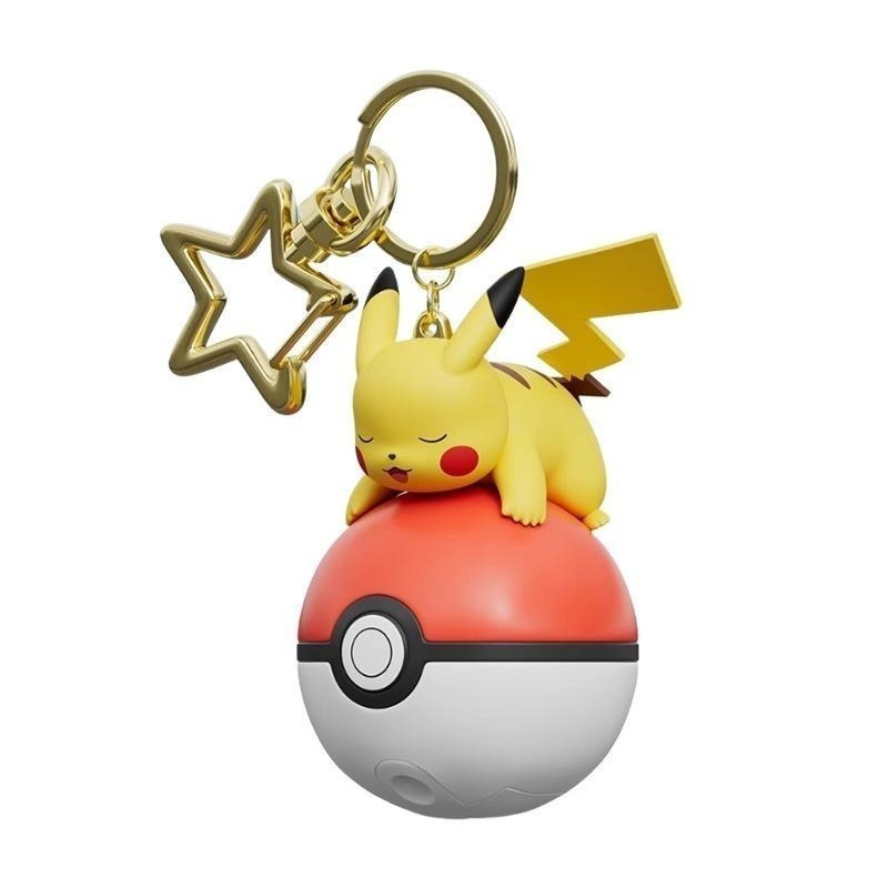 【喵喵屋|24H出貨】寶可夢 正版 睡眠寶貝球 發光掛件 睡眠寶可夢 掛件 精靈球 掛飾 皮卡丘 可達鴨 妙蛙種子-細節圖7