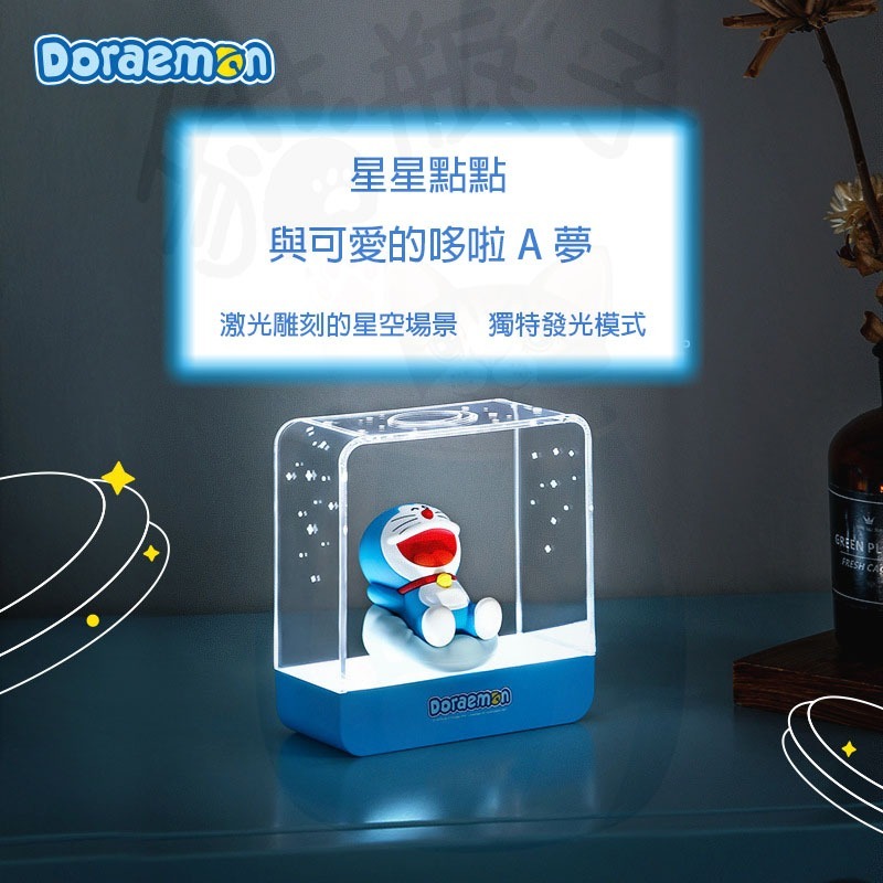 【喵喵屋|24H出貨】哆啦A夢小夜燈 相框小夜燈 迷你小夜燈 小叮噹 3D 床頭燈 生日禮物 哆啦A夢床頭燈 夜遊星空-細節圖2