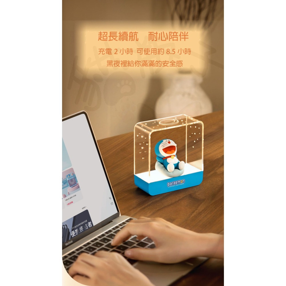 【喵喵屋|24H出貨】哆啦A夢小夜燈 相框小夜燈 迷你小夜燈 小叮噹 3D 床頭燈 生日禮物 哆啦A夢床頭燈 夜遊星空-細節圖6