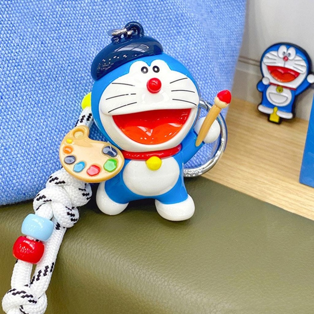 【喵喵屋|24H出貨】哆啦A夢 鑰匙圈 職業裝扮系列 可愛 公仔 吊飾 汽車鑰匙包包配飾 畢業禮物 學生情侶書包掛飾-細節圖3
