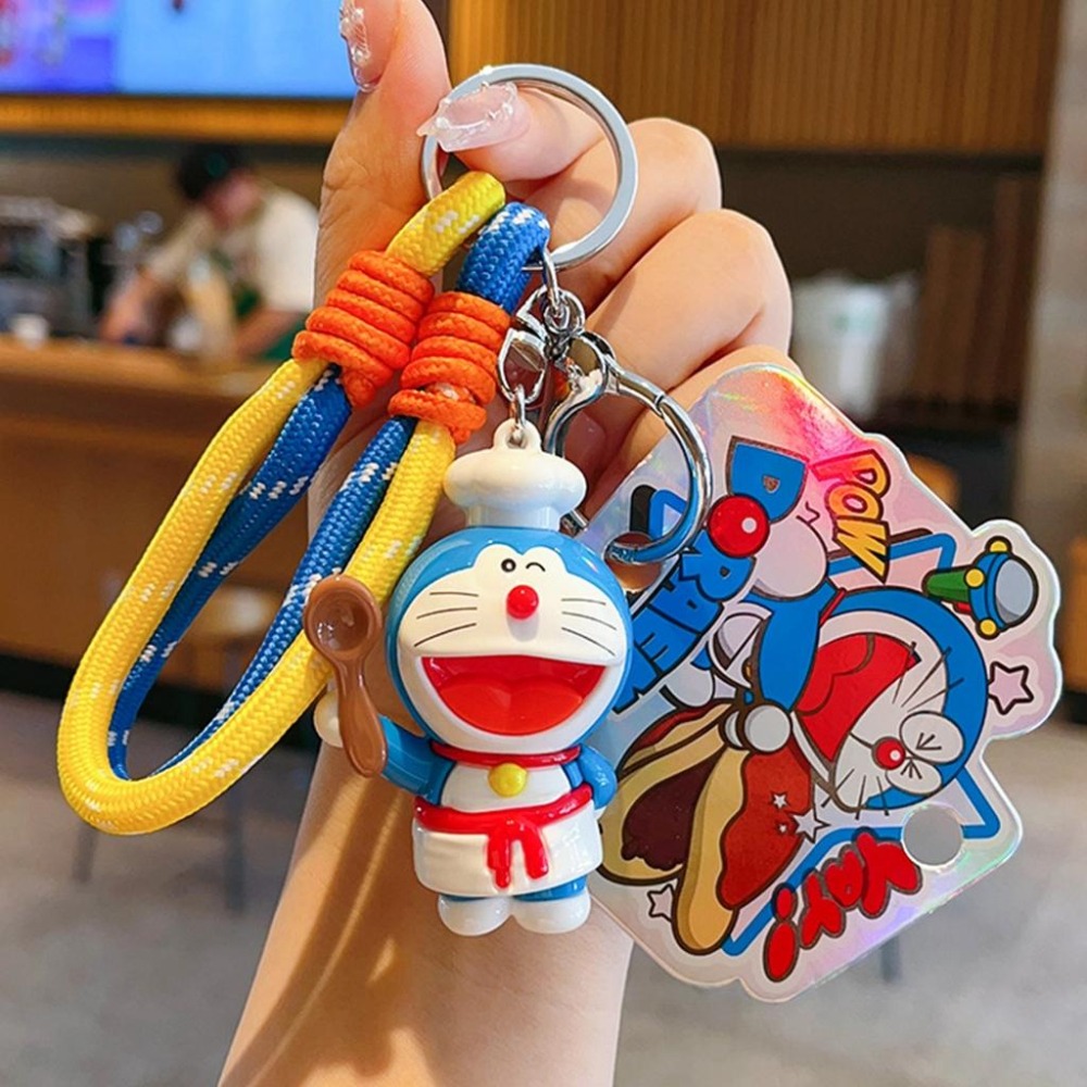 【喵喵屋|24H出貨】哆啦A夢 鑰匙圈 職業裝扮系列 可愛 公仔 吊飾 汽車鑰匙包包配飾 畢業禮物 學生情侶書包掛飾-細節圖6