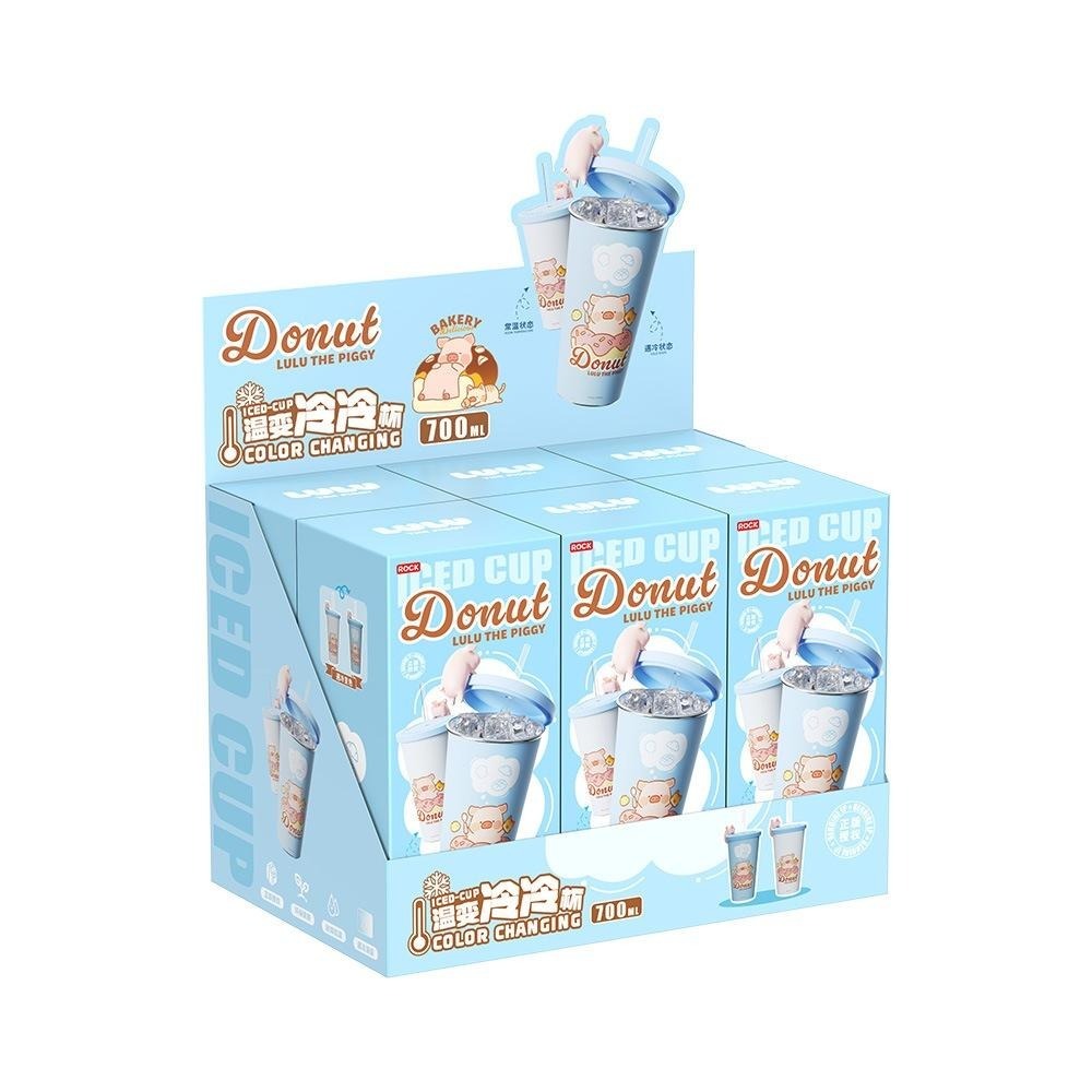 【喵喵屋|24H出貨】 LULU豬 不鏽鋼 不銹鋼 冷冷杯 冰霸杯 飲料杯 溫變 變色水杯 水杯 罐頭豬 奶茶 甜點-細節圖2