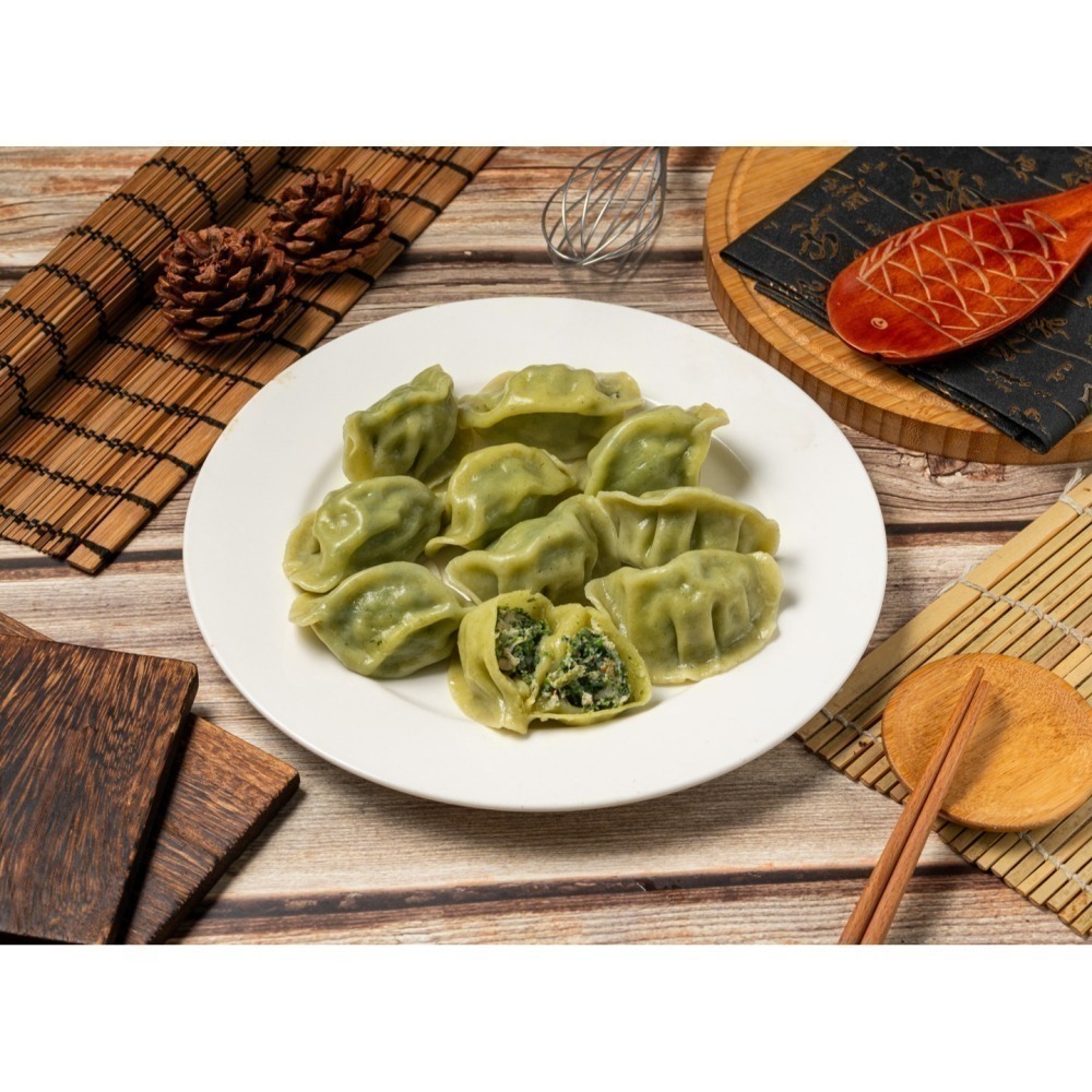 薺菜 馬蘭頭 豬肉 雞腿肉水餃840g/包(30顆)-細節圖2