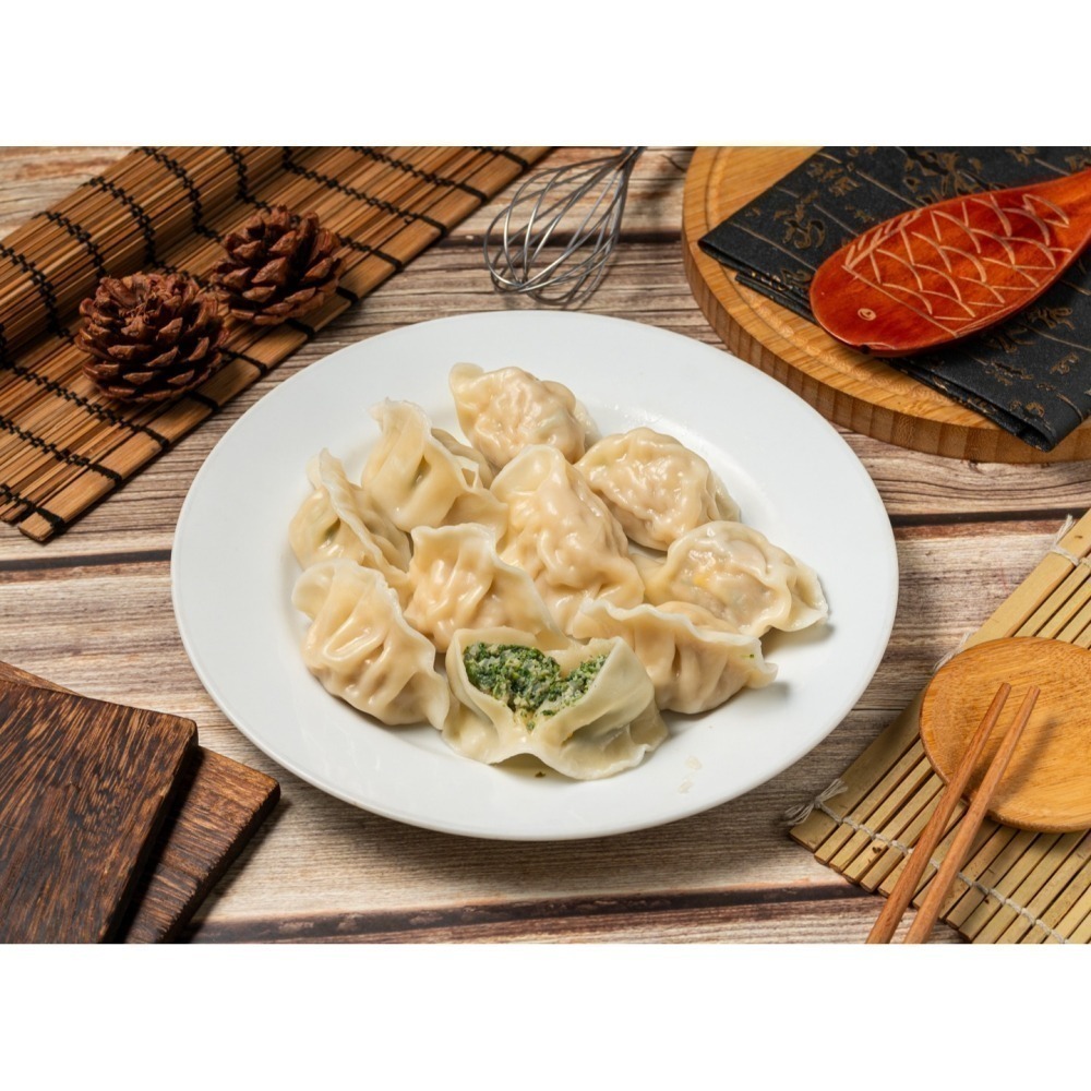 薺菜 馬蘭頭 豬肉 雞腿肉水餃840g/包(30顆)-細節圖3