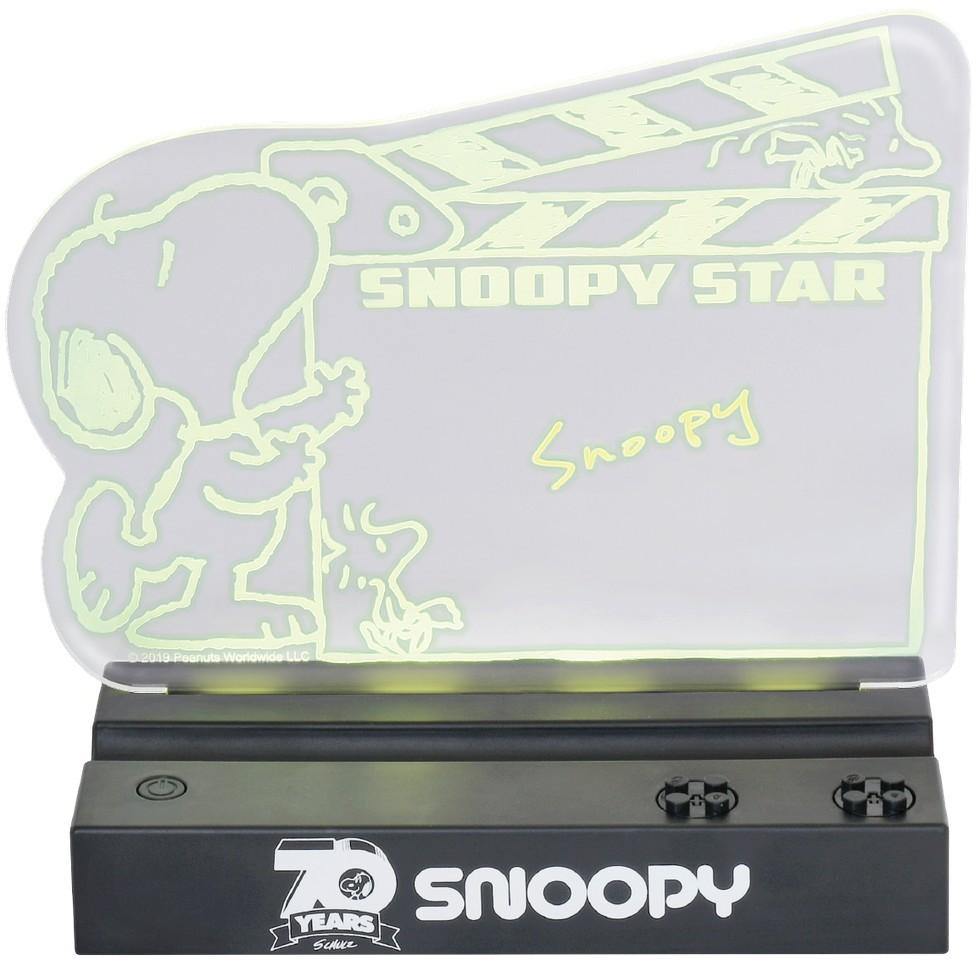 7-11集點 史努比70週年 SNOOPY 快樂積因  LED變色留言板 積木造型狗屋電子鐘-細節圖3