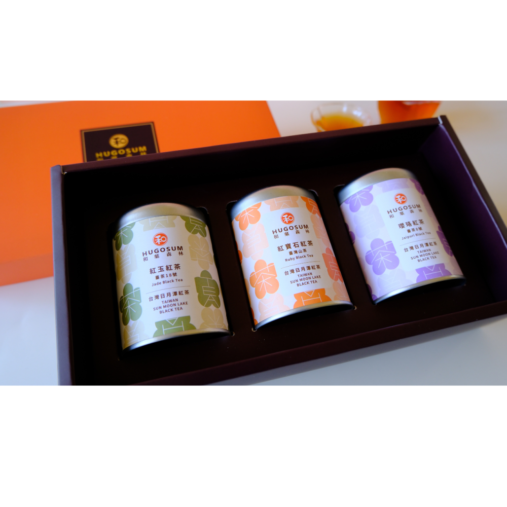 【HUGOSUM】日月潭紅茶 小三紅禮盒-石玉瓔-20g*3罐-細節圖2