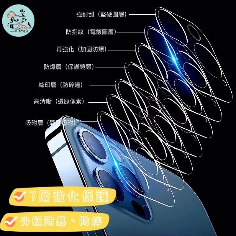 鏡頭保護貼 一體式玻璃鏡頭蓋 鏡頭貼 保護貼 適用iPhone 14 13 12 11 Pro Max XR SE XS-細節圖3