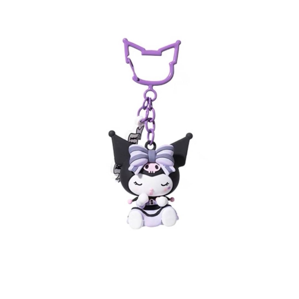 MINISO名創優品Kuromi庫洛米掛件鑰匙扣可愛公仔包掛飾-細節圖5