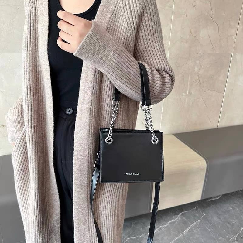 小眾設計小包包女2023新款韓版鏈條手提包時尚潮百搭高級感斜挎包-細節圖2