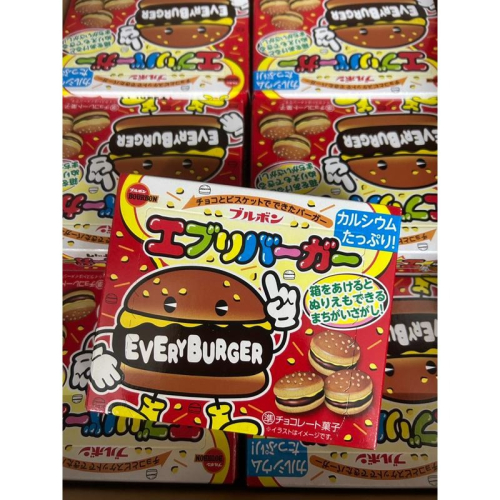 日本布如蒙漢堡造型餅乾可可風味