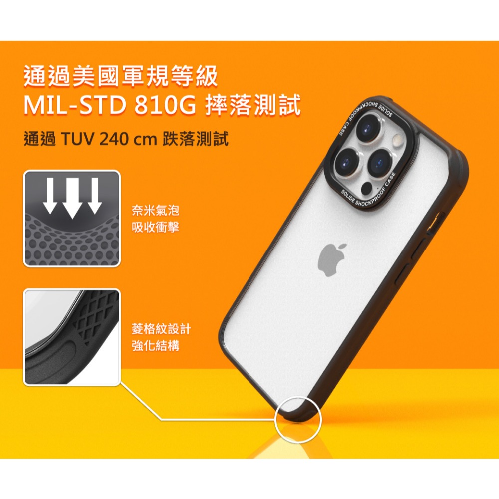 iPhone 14 Pro Max SOPURE 極透殼 抗菌軍規防摔手機殼-細節圖6