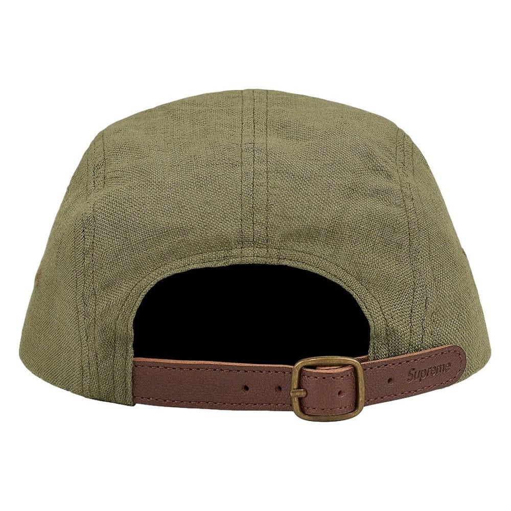 SUPREME SS21 LINEN CAMP CAP 棉麻五分割帽(OLIVE 軍綠) 化學原宿