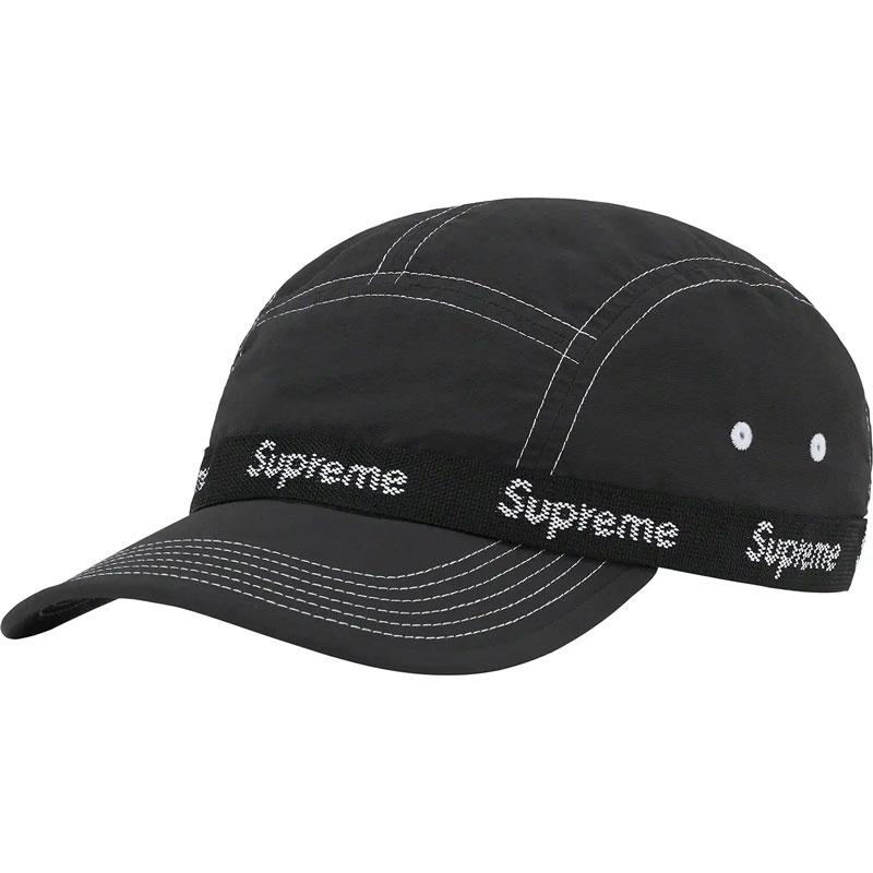 SUPREME FW22 WEBBING CAMP CAP 五分割帽(黑色) 化學原宿- 化學原宿