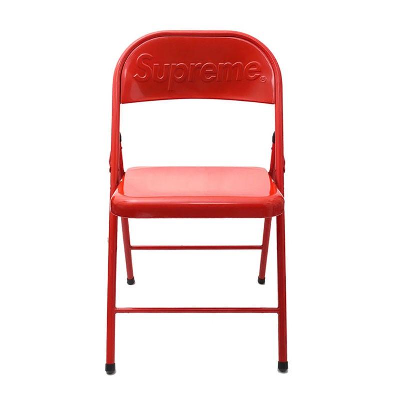 SUPREME - 20FW Metal Folding Chair 折疊椅鐵椅椅子(RED 紅色) 化學