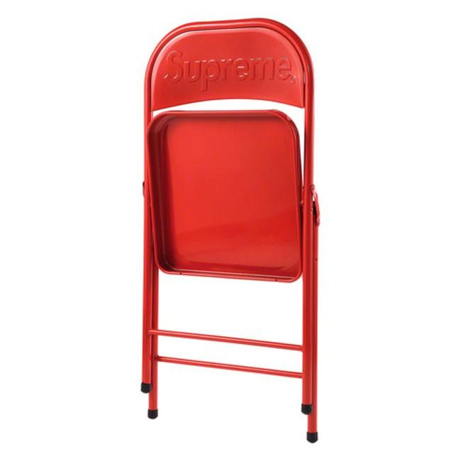 SUPREME - 20FW Metal Folding Chair 折疊椅鐵椅椅子(RED 紅色) 化學