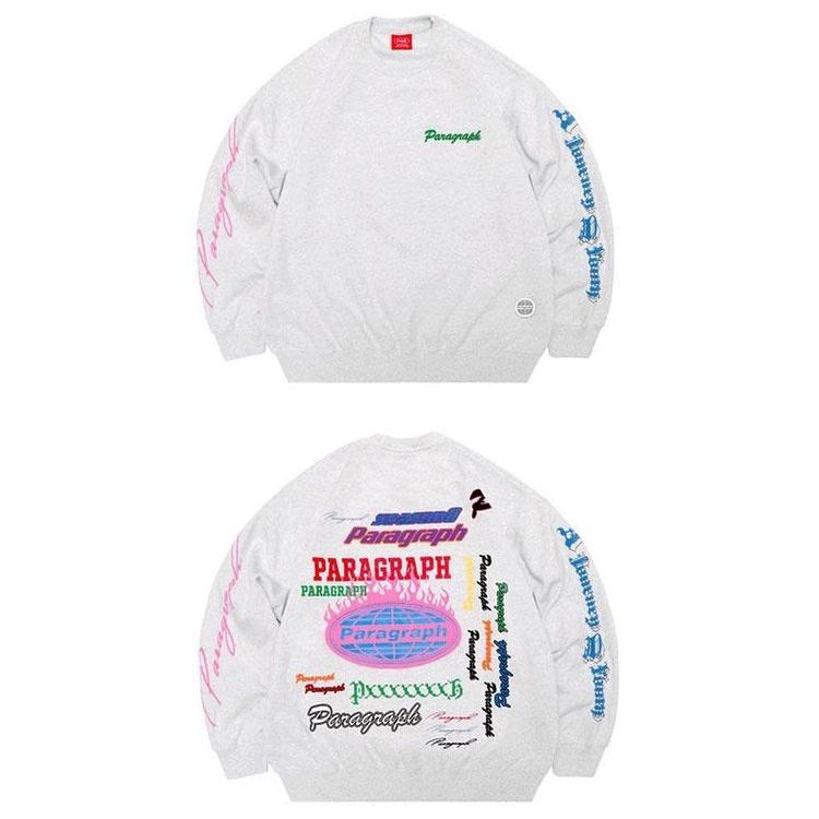 【PARAGRAPH】S8 NO.09 FLAME FUNKY SWEATSHIRT 大學T (MELANGE 雪花灰)