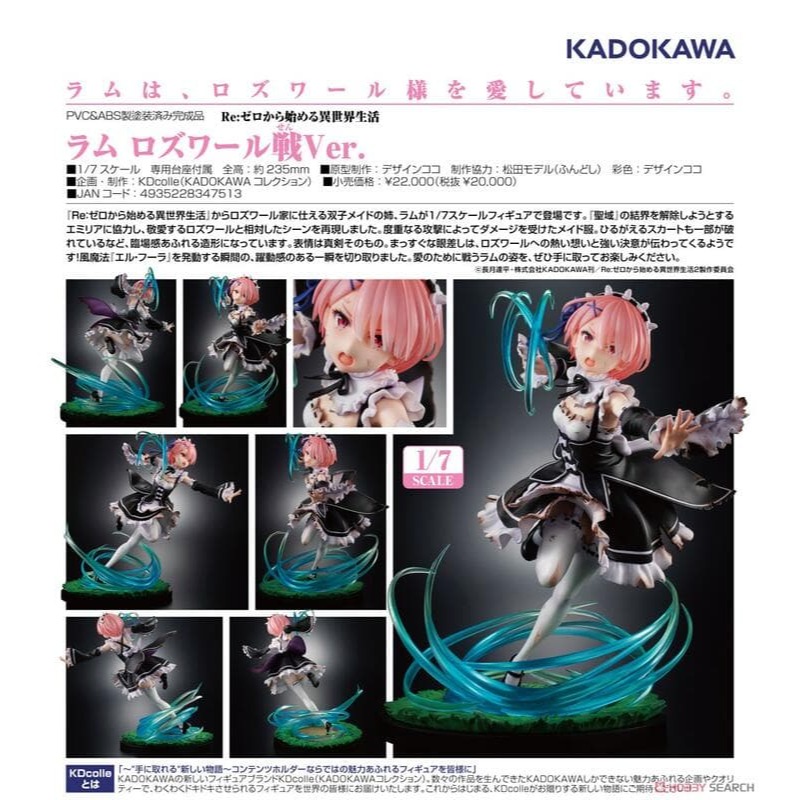 角川 Re:從零開始的異世界生活 拉姆 羅茲瓦爾之戰 1/7 PVC-細節圖4