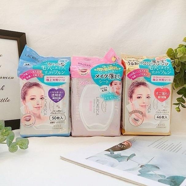 開發票 KOSE 高絲 LACHESCA毛孔潔淨卸妝棉 1包50枚入-細節圖2