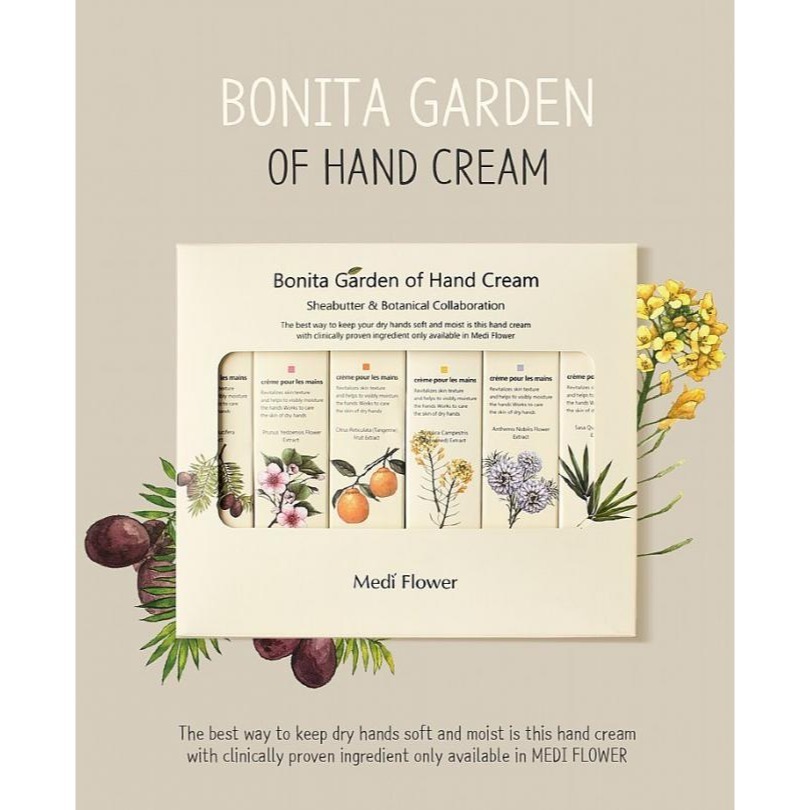 開發票 韓國 Medi Flower 濟州島經典護手霜禮盒 5支入-細節圖2