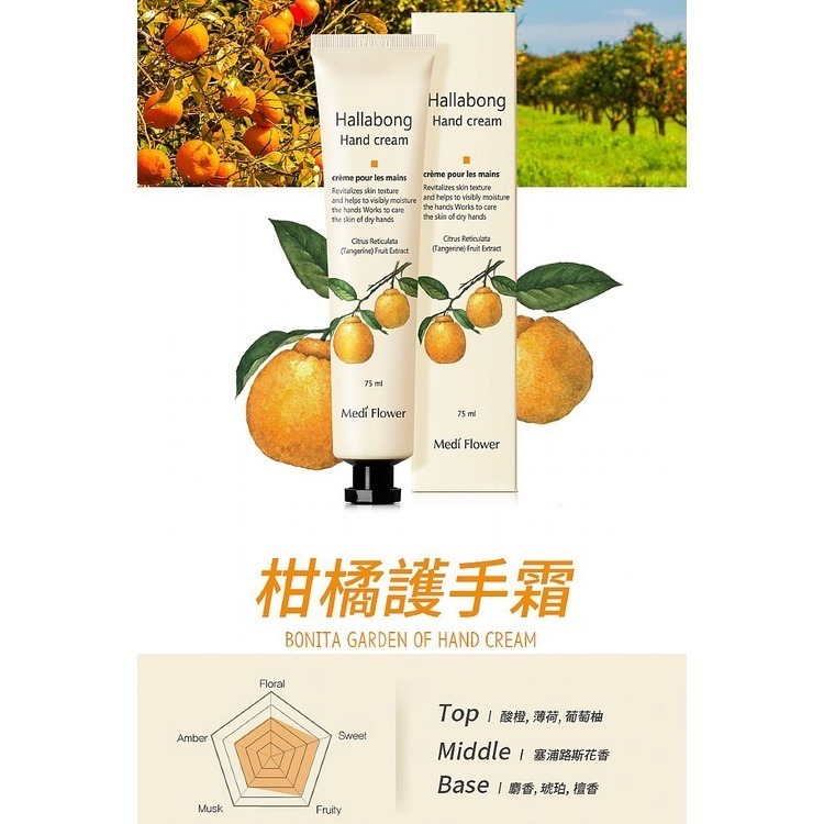 開發票 韓國 Medi Flower 濟州島經典護手霜禮盒 5支入-細節圖5