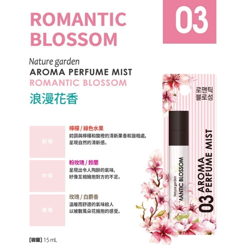開發票 韓國 Nature Garden 香氛噴霧 15ml/入 多款供選 衣物香氛-規格圖3