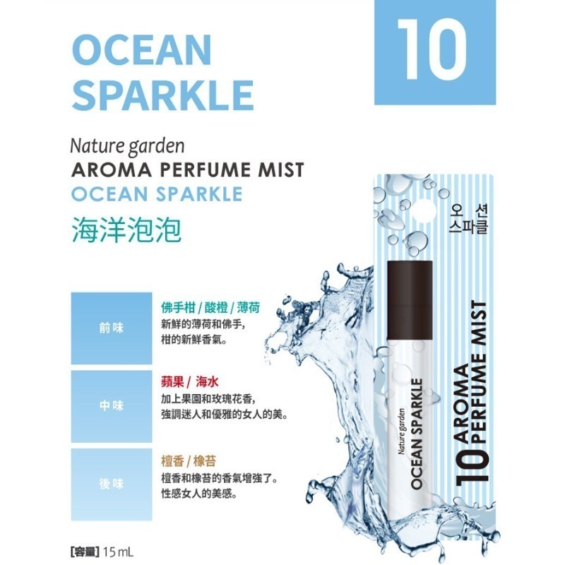 開發票 韓國 Nature Garden 香氛噴霧 15ml/入 多款供選 衣物香氛-規格圖3