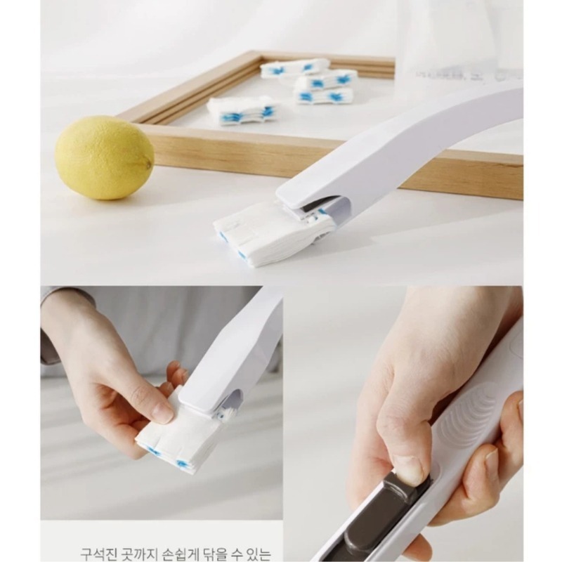 開發票 韓國 SAENGONG 生活工作所 拋棄式馬桶刷 馬桶清潔刷 內含刷柄*1+刷頭*12 另售補充清潔刷頭-細節圖2