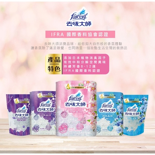 開發票 去味大師 消臭晶球 350ml/入 多款供選-細節圖2