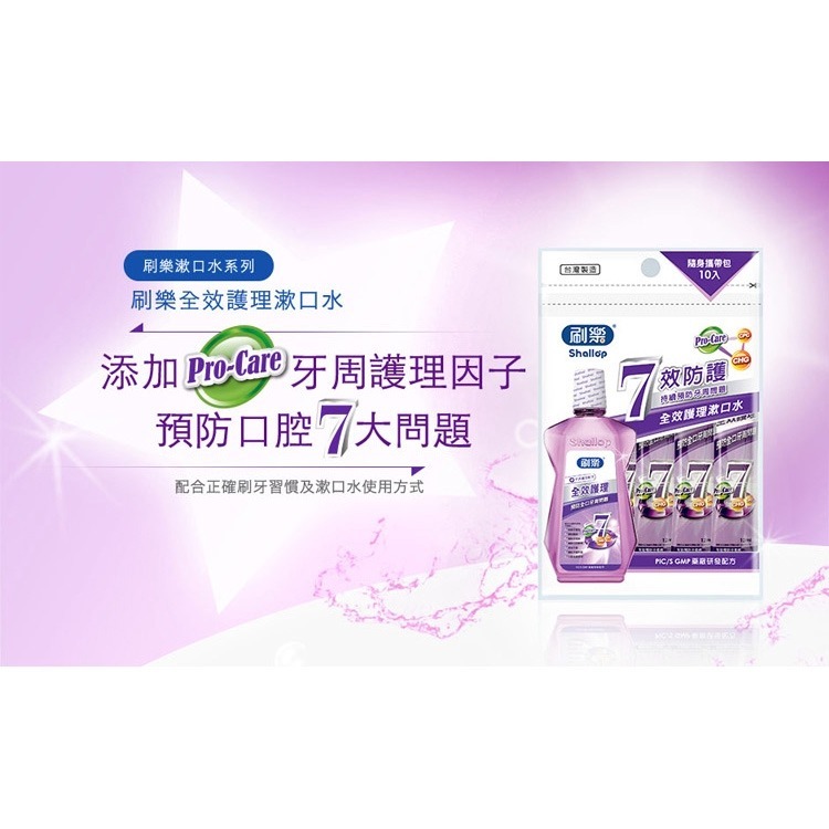 開發票 刷樂 Shallop 專業護理漱口水 隨身包 12ml*10入 多款供選-細節圖5