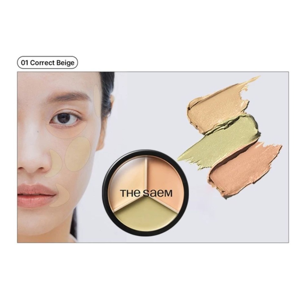 開發票 韓國 The SAEM 完美三色遮瑕膏 多款供選 遮蓋斑點 遮蓋痘痘 校色服貼-規格圖6