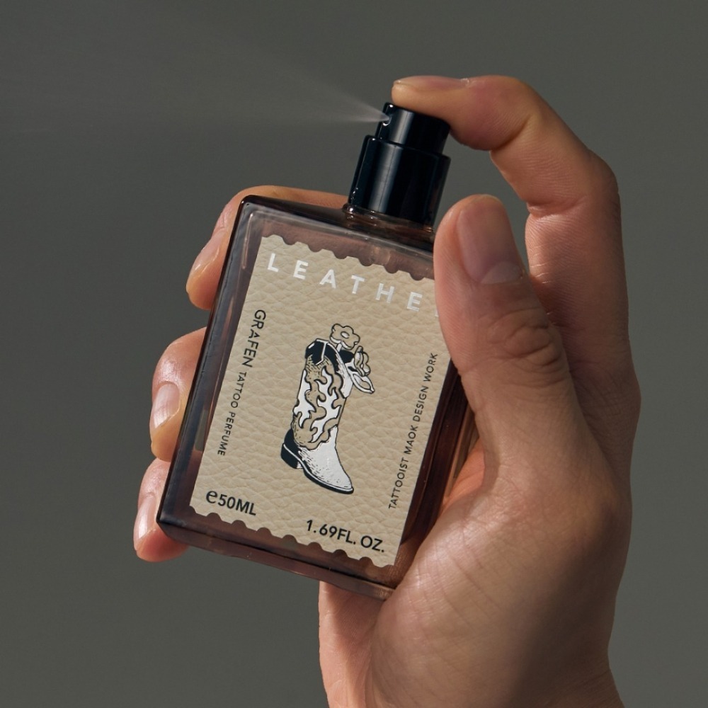 開發票 韓國 GRAFEN Tattoo 紋身香水 50ml/入 LEATHER 皮革-細節圖2