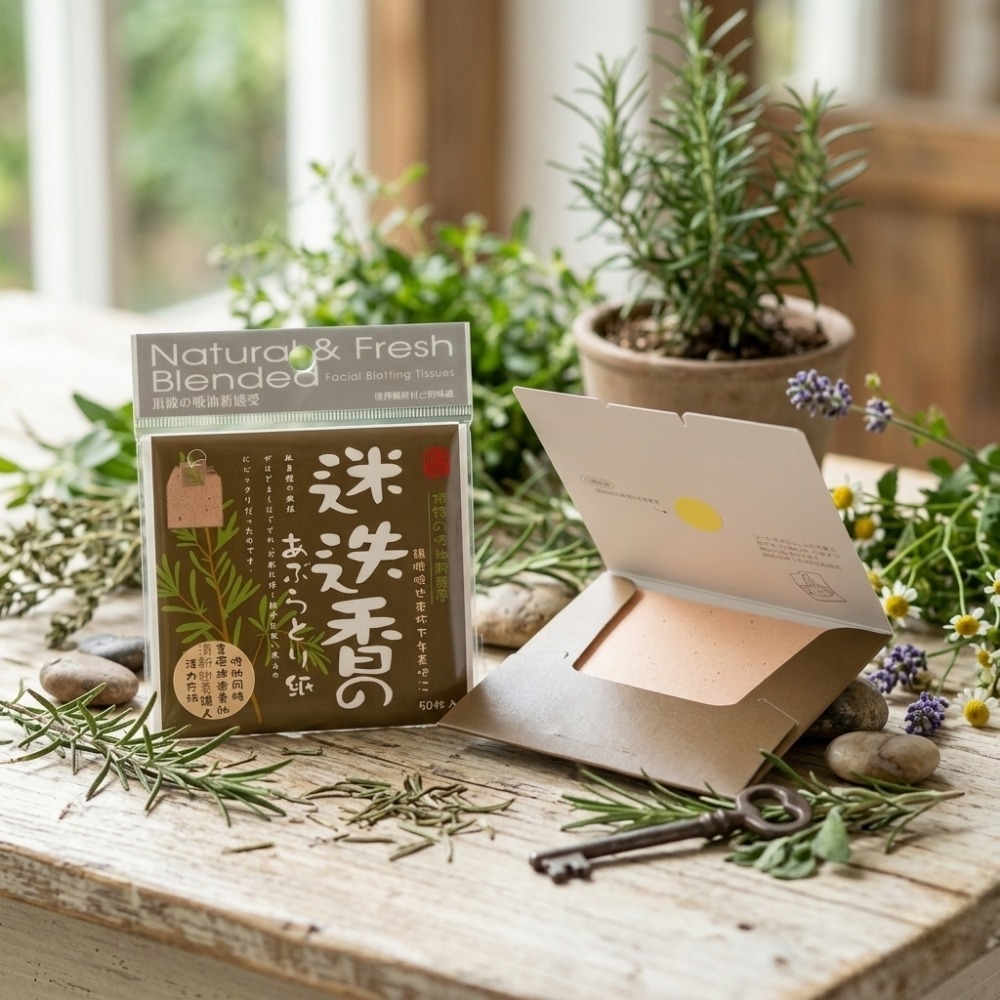 cosmos 紙匠吸油面紙 50張/入 竹炭/茉莉花/煎茶/迷迭香 四款供選-細節圖5
