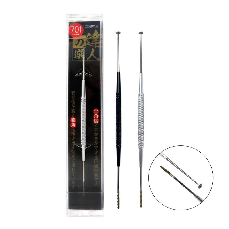 開發票 cosmos 達人之選 雙頭耳搔 701 銀 / 黑 多色供選 挖耳棒 掏耳棒 耳扒-細節圖2