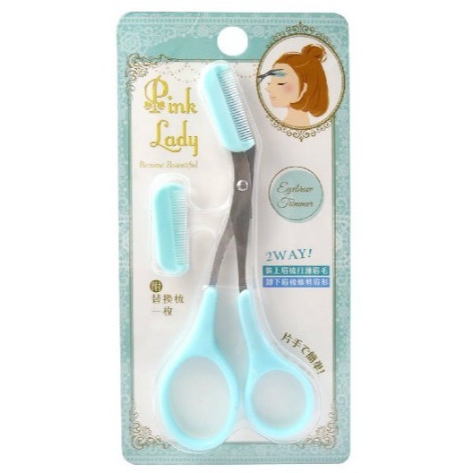 ★開發票 cosmos Pink Lady 打薄眉剪梳  兩色供選 修眉剪 修眉刀 (H34583)-規格圖4