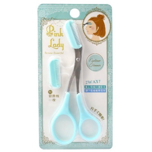 ★開發票 cosmos Pink Lady 打薄眉剪梳  兩色供選 修眉剪 修眉刀 (H34583)-規格圖4
