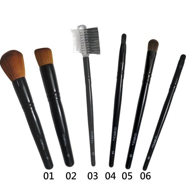 ★開發票 cosmos 微晶絲系列 黑色款 腮紅刷/斜粉底刷/兩用梳/唇刷/眼影刷/眼線刷/唇筆 多款供選-細節圖2