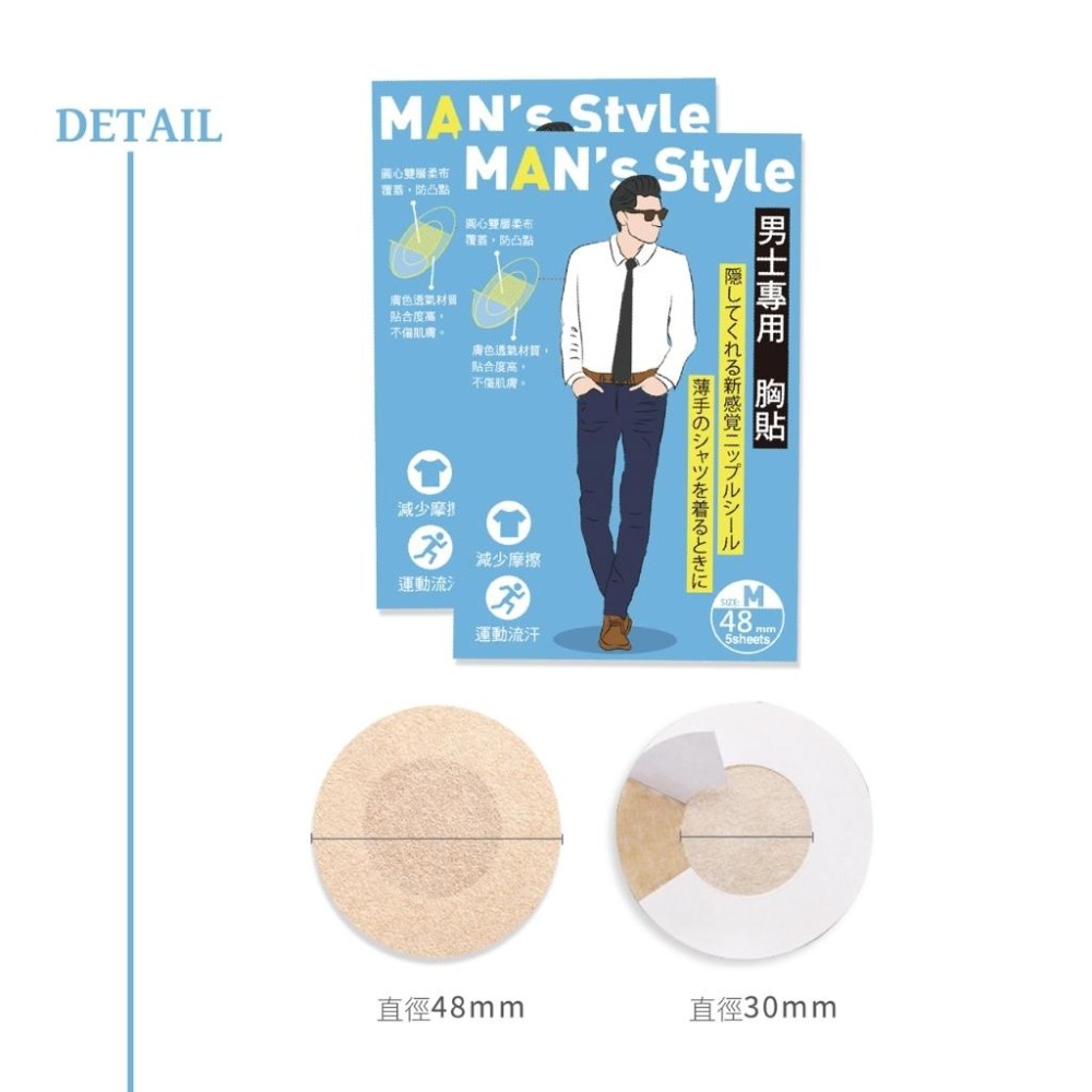 ★開發票 cosmos 男士專用 胸貼 5對入 多款供選-細節圖3