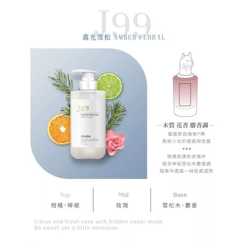 開發票 JIUJIU 親親輕奢香氛沐浴露 500ml/入 多款供選-規格圖7