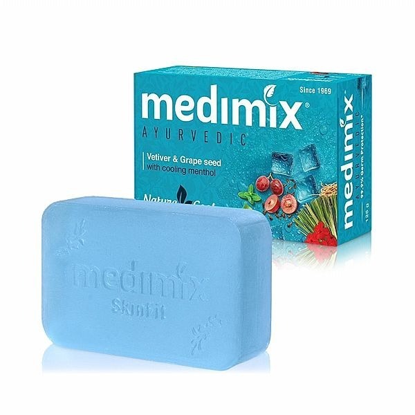 印度 MEDIMIX  藍寶石沁涼美肌皂 125g/入 (岩蘭草&葡萄籽)-規格圖4