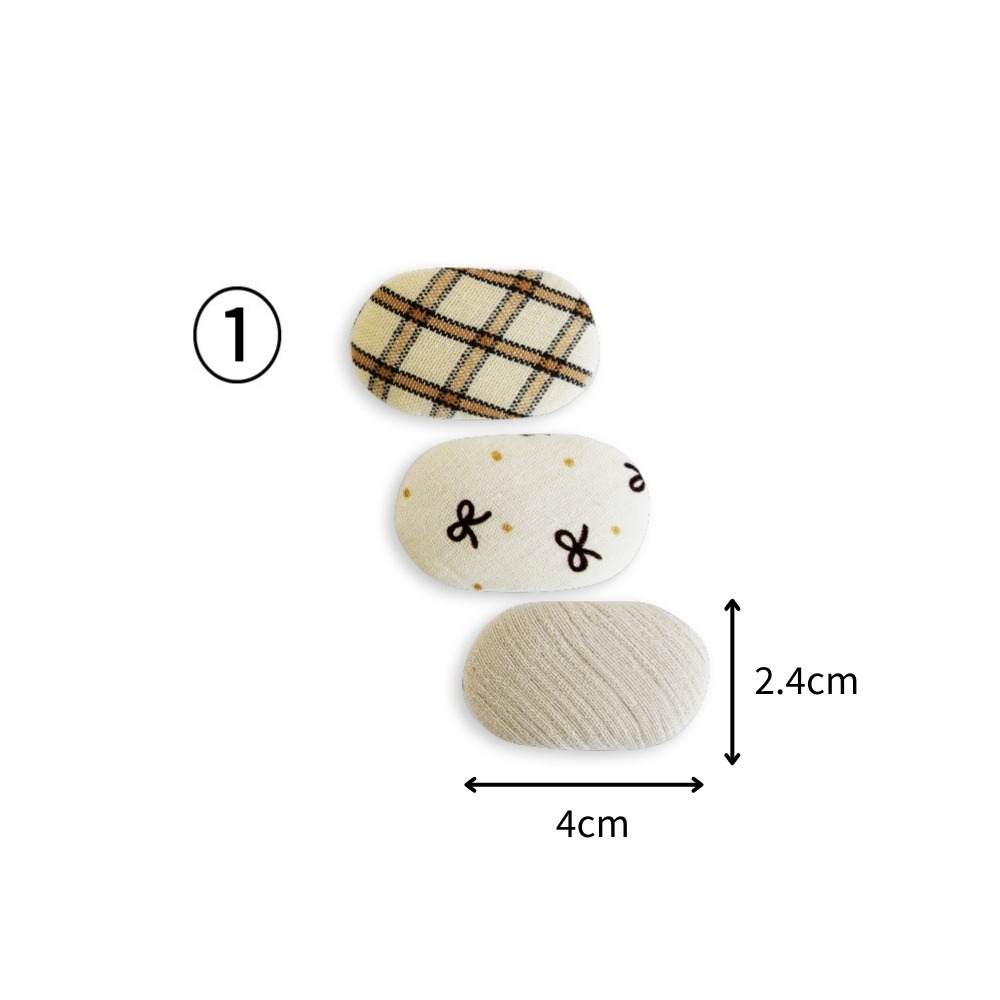 開發票 Bijoux C. 兒童橢圓BB夾 3入組 多色供選 (G50589)-規格圖1